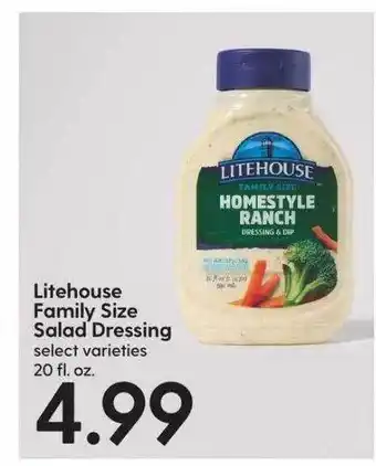 Hy-Vee Litehouse family size salad dressing offer