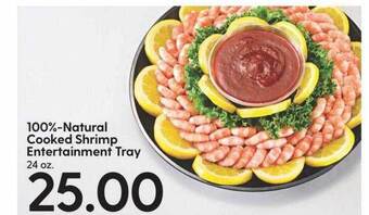 Hy-Vee 100% natural cooked shrimp entertainment tray offer