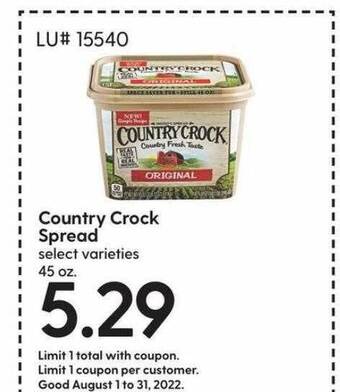 Hy-Vee Country crock spread offer