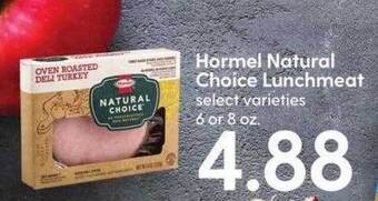 Hy-Vee Hormel natural choice lunchmeat offer
