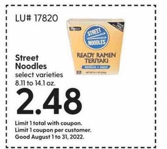 Hy-Vee Street noodles offer