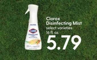 Hy-Vee Clorox disinfecting mist offer