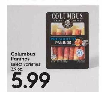 Hy-Vee Columbus paninos offer