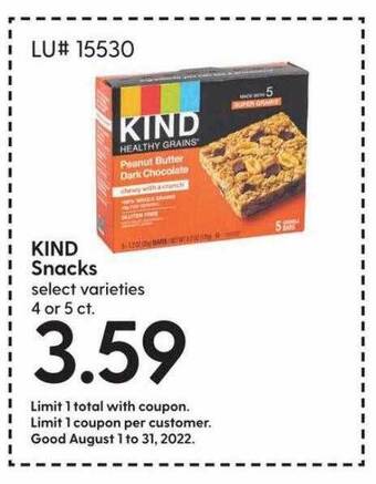 Hy-Vee Kind snacks offer