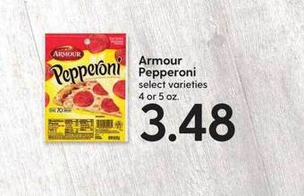 Hy-Vee Armour pepperoni offer