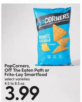 Hy-Vee Popcornes off the eaten path or frito-lay smartfood offer
