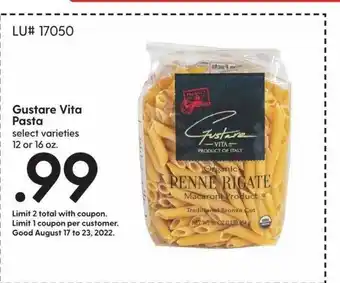 Hy-Vee Gusrare vita pasta offer