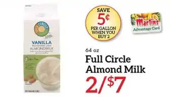 Full circle almond milk