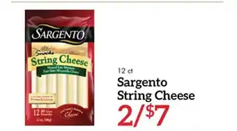 Price Chopper Sargento string cheese offer