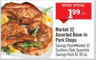 Price Chopper Market 32 assorted bone-in pork chops offer
