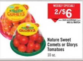 Price Chopper Nature sweet comets or glorys tomatoes offer