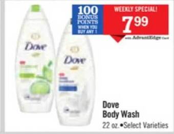 Price Chopper Dove body wash offer