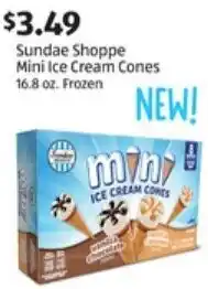 Aldi Sundae Shoppe Mini Ice Cream Cones 16.8 oz offer