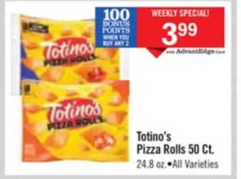 Price Chopper Totino's pizza rolls 50 ct offer