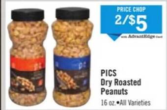 Price Chopper Pics dry roasted peanuts offer