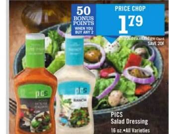 Price Chopper Pics salad dressing offer