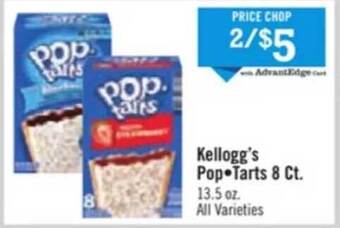 Price Chopper Kellogg's pop tarts 8 ct offer
