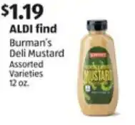 Aldi Burman's Deli Mustard 12 oz offer