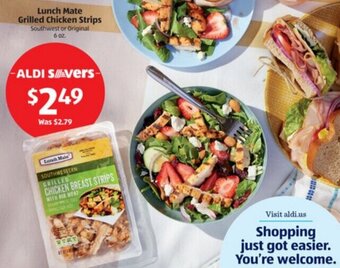 Aldi Lunch Mate Grilled Chicken Strips offer