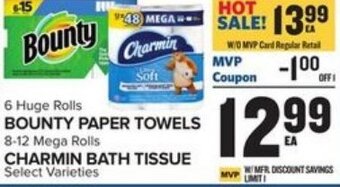 Food Lion Bounty Paper Towels offer
