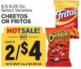 Food Lion Cheetos OR Fritos 6.5-9.25 oz offer
