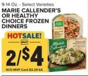 Food Lion Marie Callender's Healthy Choice Frozen Dinners 9.14 oz offer