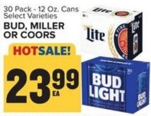 Food Lion Bud, Miller or Coors 12 oz offer