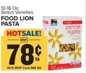 Food Lion Food Lion Pasta 12-16 oz offer