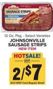 Food Lion Johnsonville Sausage Strips 12 oz offer