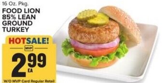 Food Lion Food Lion 85% Lean Ground Turkey 16 oz offer