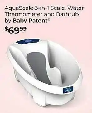 City Market Aquascale 3 in-1 scale, water thermometer and bathtub by baby patent offer