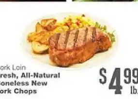 Forest Hills Food Fresh, all-natural boneless new pork chops offer
