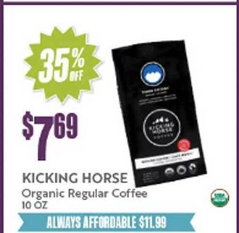 Natural Grocers Kicking horse organic regular coffee offer