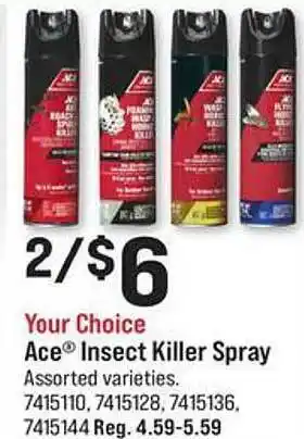 Ace Hardware Ace insect killer spray offer