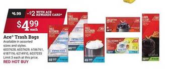 Ace Hardware Ace trash bags offer