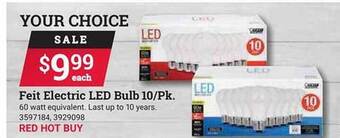 Ace Hardware Feit electric led bulb 10 pk offer