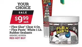 Ace Hardware Flex glue clear 4 oz flex paste white 1 lg rubber sealants offer