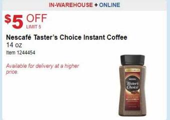 Costco Nescafé taster's choice instant coffee offer