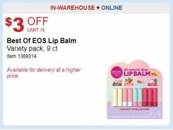Costco Best of eos lip balm offer