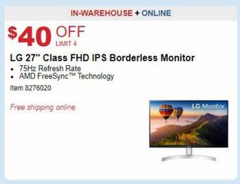 Costco Lg 27 offer