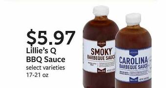Fareway Lillie's q bbq sauce offer