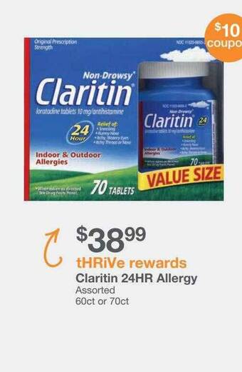 Kinney Drugs Claritin 24hr allergy offer