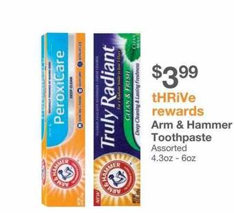 Kinney Drugs Arm & hammer toothpaste offer