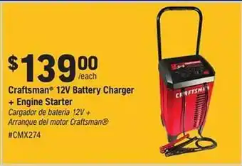 Napa Craftsman 12v batteryy charger + engime starter offer