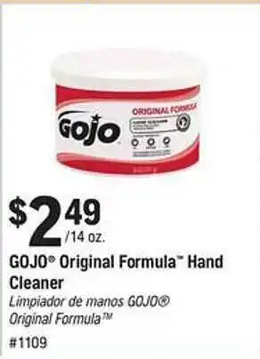 Napa Gojo original formula hand cleaner offer