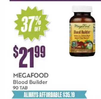 Natural Grocers Megafood blood builder 90 tab offer