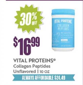 Natural Grocers Vital proteins collagen peptides unflavored offer