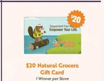 $20 natural grocers gift card