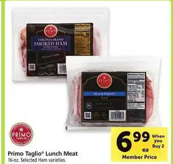 Safeway Primo taglio lunch meat offer