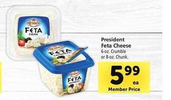 Safeway President feta cheese offer